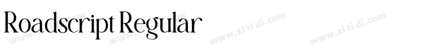 Roadscript Regular字体转换
